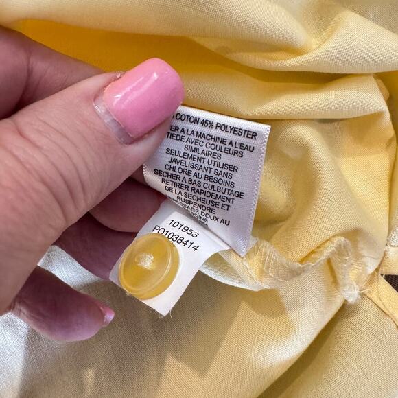 Foxcroft sz 16W Women’s Wrinkle Free Button Up Shirt Shaped Yellow - Picture 6 of 9